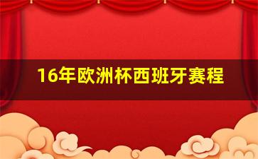 16年欧洲杯西班牙赛程