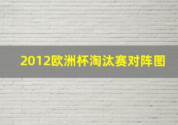 2012欧洲杯淘汰赛对阵图