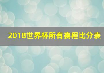 2018世界杯所有赛程比分表