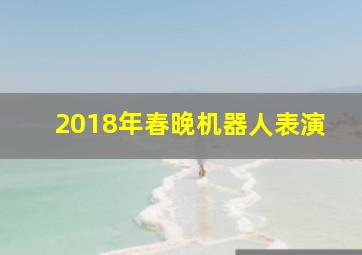 2018年春晚机器人表演