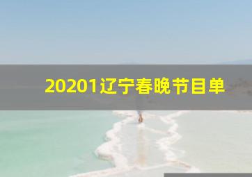 20201辽宁春晚节目单