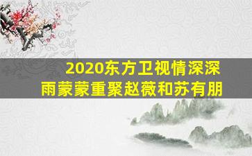 2020东方卫视情深深雨蒙蒙重聚赵薇和苏有朋