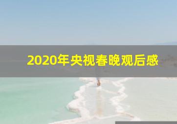 2020年央视春晚观后感