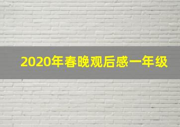 2020年春晚观后感一年级