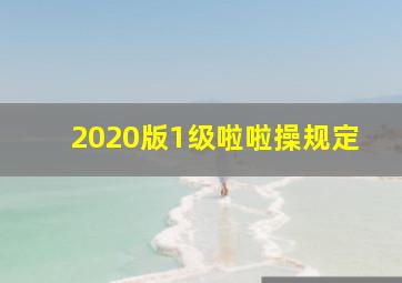 2020版1级啦啦操规定