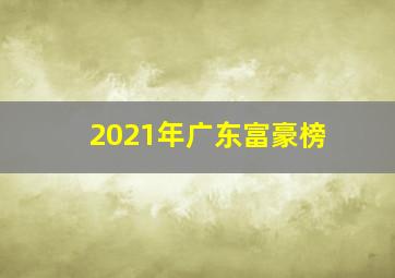 2021年广东富豪榜