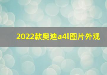 2022款奥迪a4l图片外观