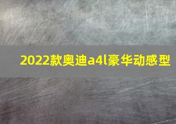 2022款奥迪a4l豪华动感型