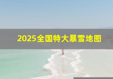 2025全国特大暴雪地图