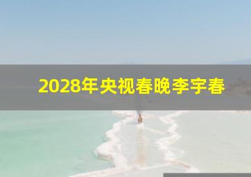 2028年央视春晚李宇春