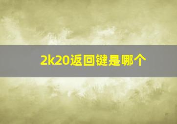 2k20返回键是哪个