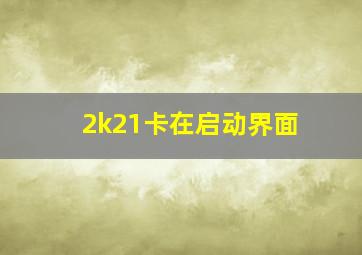 2k21卡在启动界面