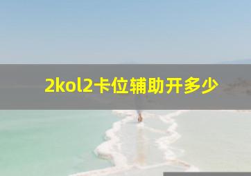 2kol2卡位辅助开多少