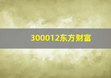 300012东方财富