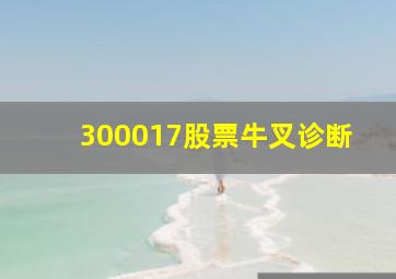 300017股票牛叉诊断