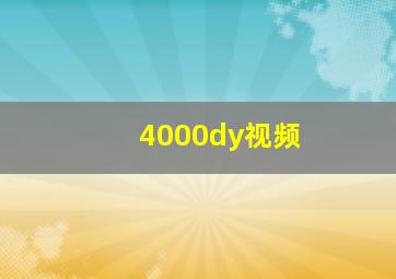 4000dy视频