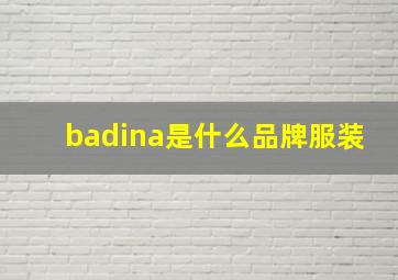 badina是什么品牌服装