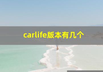 carlife版本有几个