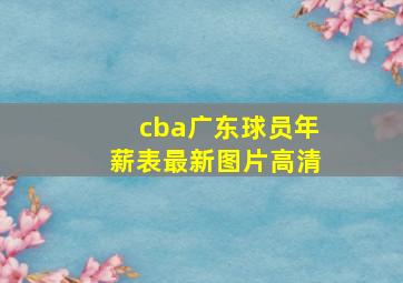 cba广东球员年薪表最新图片高清