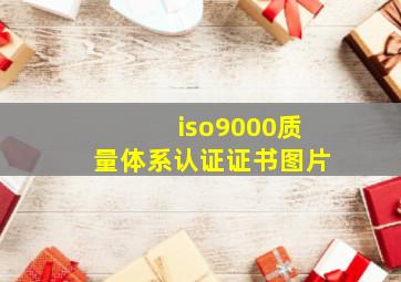 iso9000质量体系认证证书图片