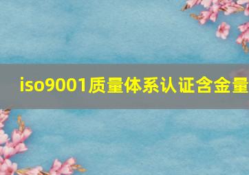 iso9001质量体系认证含金量