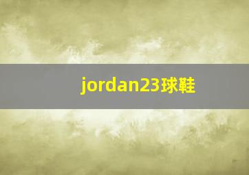 jordan23球鞋