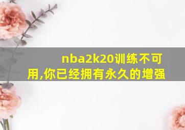 nba2k20训练不可用,你已经拥有永久的增强