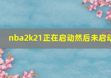 nba2k21正在启动然后未启动