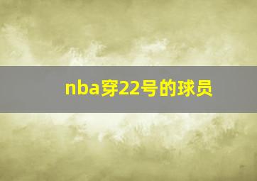 nba穿22号的球员