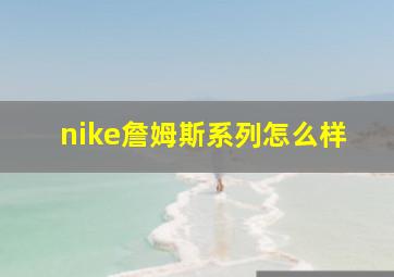 nike詹姆斯系列怎么样