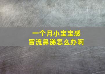 一个月小宝宝感冒流鼻涕怎么办啊