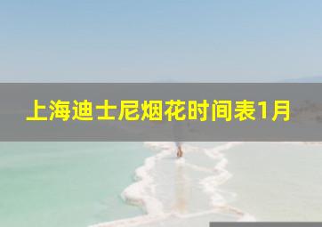 上海迪士尼烟花时间表1月