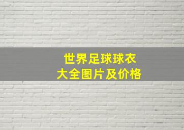 世界足球球衣大全图片及价格