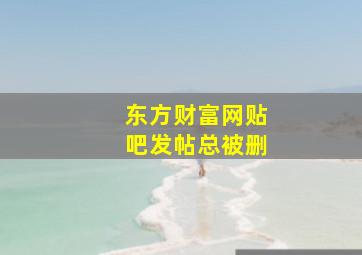 东方财富网贴吧发帖总被删