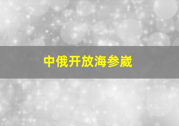 中俄开放海参崴