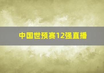 中国世预赛12强直播