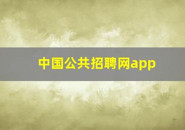 中国公共招聘网app