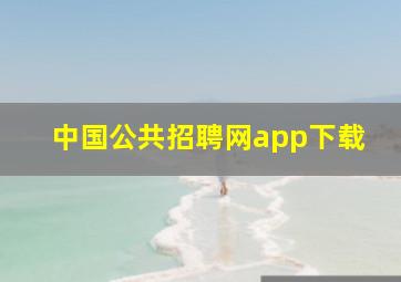 中国公共招聘网app下载