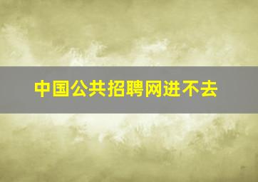 中国公共招聘网进不去