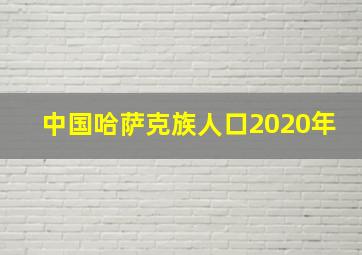 中国哈萨克族人口2020年