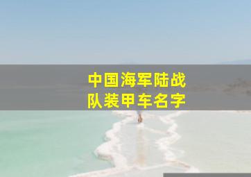 中国海军陆战队装甲车名字