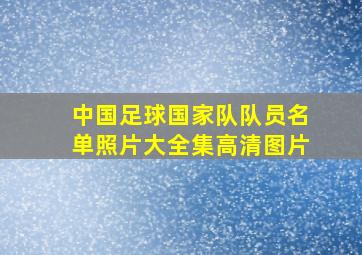 中国足球国家队队员名单照片大全集高清图片