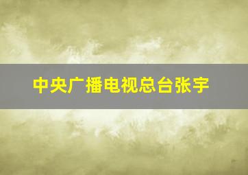 中央广播电视总台张宇