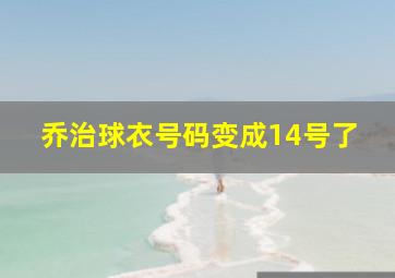 乔治球衣号码变成14号了