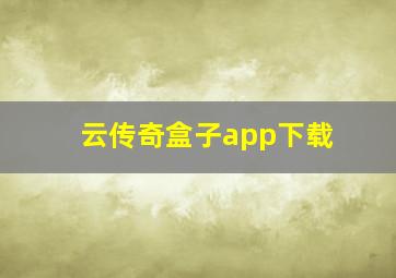 云传奇盒子app下载