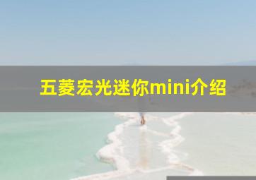 五菱宏光迷你mini介绍