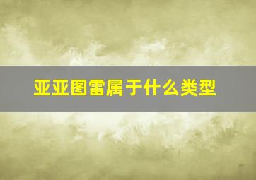 亚亚图雷属于什么类型