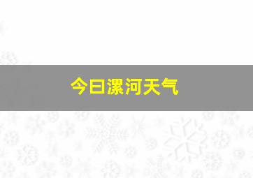 今曰漯河天气