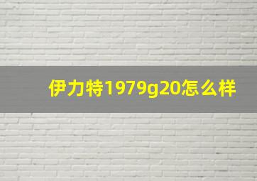 伊力特1979g20怎么样