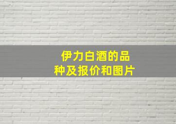 伊力白酒的品种及报价和图片